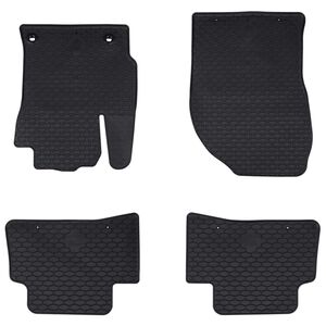 vidaXL Autofu&szlig;matte 4 pcs Schwarz Gummi