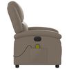 vidaXL Massagesessel Elektrisch Cappuccino-Braun Kunstleder