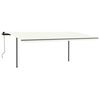 vidaXL Markise Manuell Einziehbar mit Pfosten 3,5x2,5 m Creme