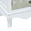 vidaXL Nachttisch Wei&szlig; und Grau 40 x 30 x 62 cm MDF