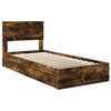 vidaXL Aufbewahrungsbett Ger&auml;ucherte Eiche 90 x 200 cm Holzwerkstoff