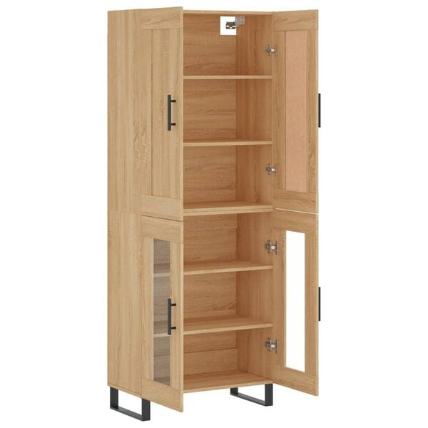 vidaXL Highboard Sonoma-Eiche 69,5x34x180 cm Holzwerkstoff