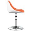vidaXL Esszimmerstuhl Orange und Wei&szlig; Kunstleder