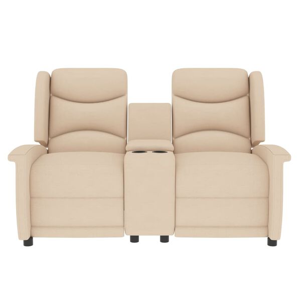 vidaXL 2-Sitzer Massagesessel mit Getränkehalter Creme
