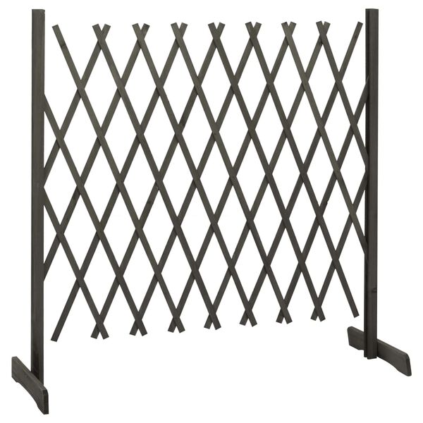 vidaXL Garten-Rankzaun Grau 180x100 cm Massivholz Tanne