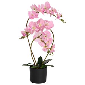 vidaXL K&uuml;nstliche Orchideenpflanze mit Topf Rosa 45 x 15 x 65 cm