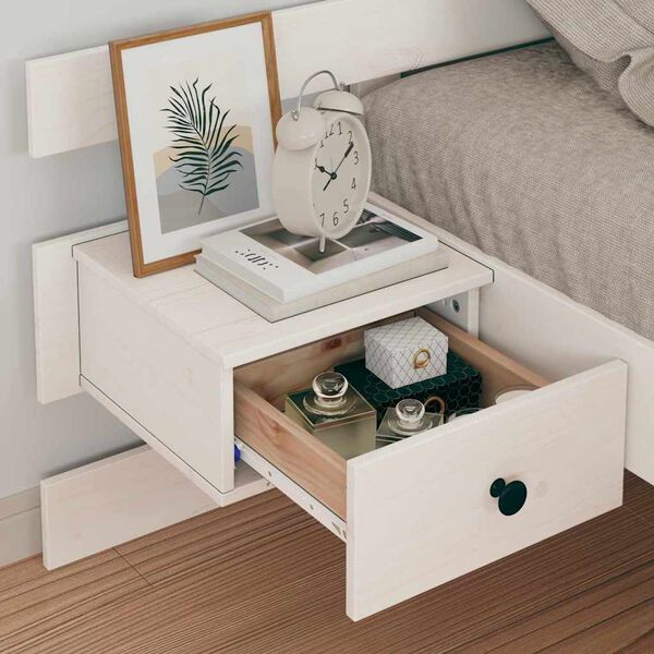 vidaXL Bettrahmen mit Kopfteil Wei&szlig; 90 x 200 cm Massives Kiefernholz