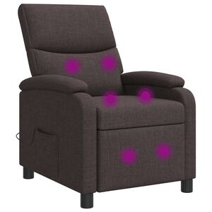 vidaXL Massage Relaxsessel Dunkelbraun Stoff