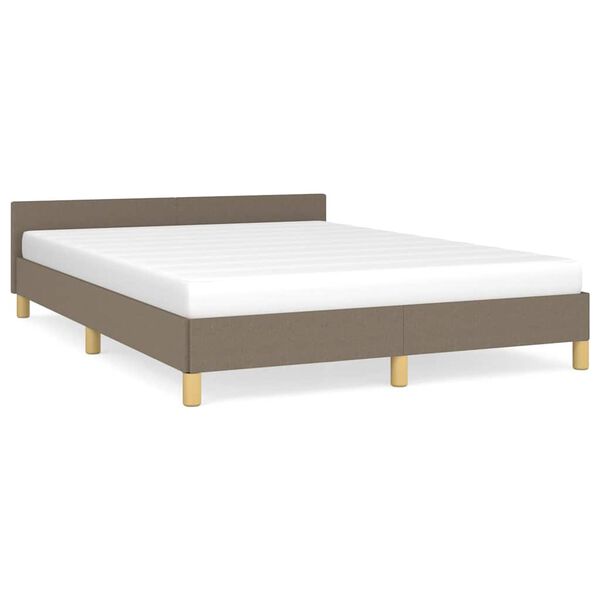 vidaXL Bettgestell ohne Matratze Taupe 140x200 cm Stoff