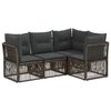 vidaXL Gartensofa-set 4 pcs Grau Poly-Rattan