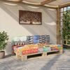 vidaXL Palettensofa-Auflage Mehrfarbig Stoff Patchwork