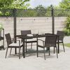 vidaXL Garten Essgruppe 5 pcs Braun und Schwarz PE-Rattan