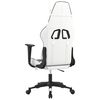 vidaXL Gaming-Stuhl Wei&szlig; und Schwarz Kunstleder