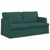 vidaXL Sofa 2 pcs Dunkelgr&uuml;n