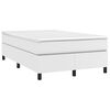vidaXL Boxspringbett mit Matratze Wei&szlig; 120x190 cm Kunstleder
