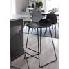 Venture Home Barhocker 2 Stk. Wave Kunststoff Schwarz