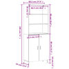 vidaXL Highboard Grau Sonoma 69,5x34x180 cm Holzwerkstoff