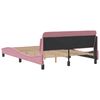 vidaXL Bettgestell mit Kopfteil "Dover" Rosa 120x200 cm Samt