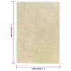 vidaXL Shaggy-Teppich Hochflor Beige 140x200 cm 50 mm
