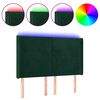 vidaXL LED Kopfteil Dunkelgr&uuml;n 147x16x118/128 cm Samt