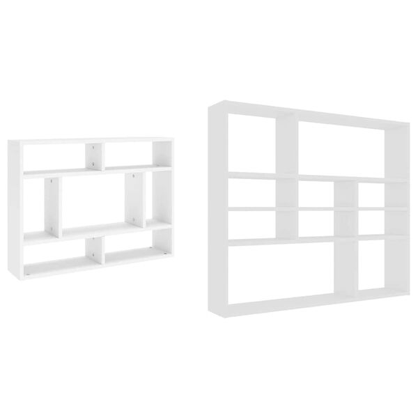 vidaXL Wandregal Wei&szlig; 75x16x55 cm Holzwerkstoff