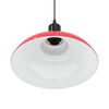 vidaXL Pendelleuchte H&ouml;henverstellbar E27 Rot Gl&auml;nzend &Oslash; 31 cm Metall