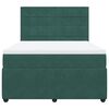vidaXL Boxspringbett mit Matratze Dunkelgr&uuml;n 140x190 cm Samt