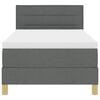 vidaXL Boxspringbett mit Matratze Dunkelgrau 90 x 190 cm Stoff