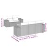 vidaXL 6-tlg. Garten-Sofagarnitur mit Kissen Schwarz Poly Rattan