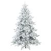 vidaXL K&uuml;nstlicher Scharnier-Weihnachtsbaum schneebedeckt Wei&szlig; 240 cm