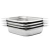 vidaXL Gastronormbeh&auml;lter 4 Stk. GN 1/2 65 mm Edelstahl