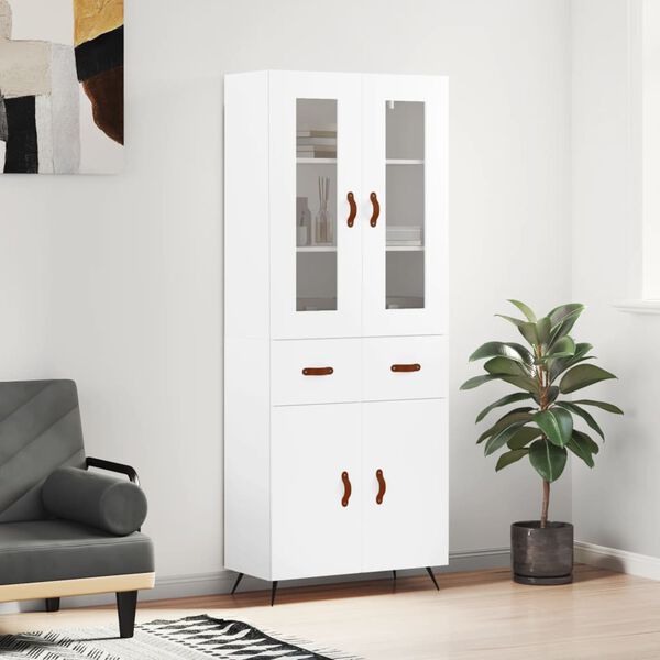 vidaXL Highboard Wei&szlig; 69,5x34x180 cm Holzwerkstoff