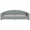 vidaXL Tagesbett Ausziehbar mit Schubladen Hellgrau 100x200 cm Stoff