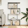 vidaXL Raumteiler-B&uuml;cherregal 4 B&ouml;den Grau Sonoma 70x24x129 cm