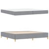 vidaXL Bettrahmen mit Matratze Hellgrau 200 x 200 cm Stoff