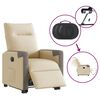 vidaXL Relaxsessel mit Aufstehhilfe Elektrisch Creme Stoff