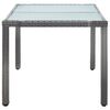 vidaXL Gartentisch Grau 150 x 90 x 75 cm Poly Rattan
