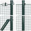 vidaXL Zaunpfosten Gr&uuml;n 10 x 0,8 m (19 x 19 mm Maschen) Stahl und PVC
