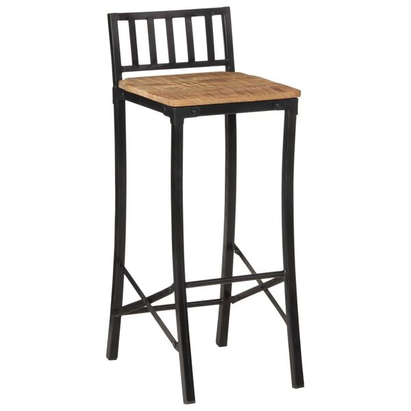 vidaXL 7-tlg. Bar-Set Raues Mangoholz und Metall