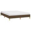 vidaXL Bettgestell ohne Matratze Dunkelbraun 160x200 cm Stoff