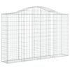 vidaXL Gabionen mit Hochbogen 9 Stk. 200x30x120/140cm Verzinktes Eisen
