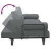 vidaXL Schlafsofa mit Armlehnen Dunkelgrau Stoff