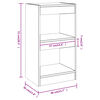 vidaXL B&uuml;cherregal/Raumteiler Schwarz 40x30x72 cm