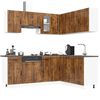 vidaXL 11-tlg. K&uuml;chenschrank-Set Kalmar R&auml;uchereiche Holzwerkstoff