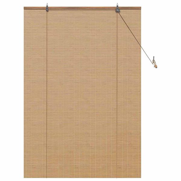 vidaXL Rollo mit Vorh&auml;ngen Braun 120 x 160 cm Bambus