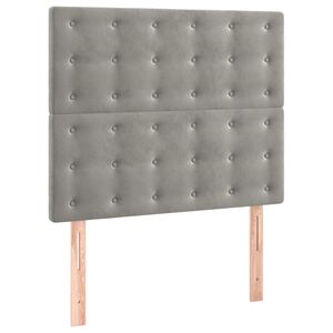 vidaXL Kopfteil Hellgrau 80x5x118/128 cm Samt
