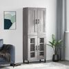 vidaXL Highboard Grau Sonoma 69,5x34x180 cm Holzwerkstoff
