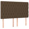 vidaXL Boxspringbett mit Matratze Dunkelbraun 160x200 cm Stoff