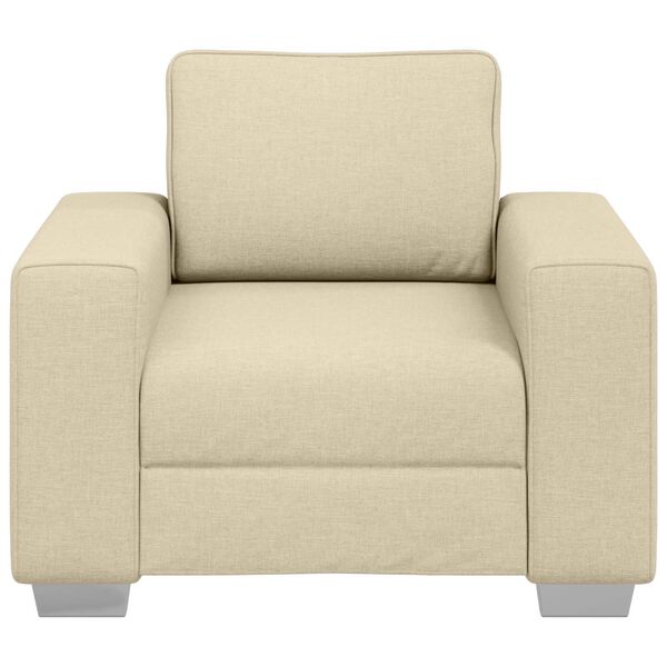 vidaXL Sofa 59cm Creme Stoff