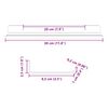 vidaXL Schwebendes Regal 2 pcs Senfgelb 30 x 9 x 2,5 cm Stahl